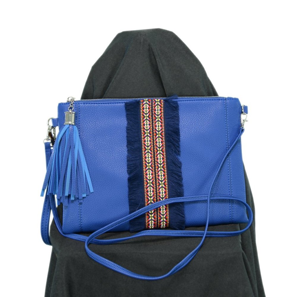 NWOT Royal Blue Faux Leather Clutch